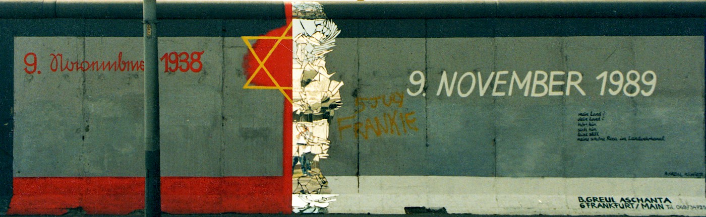East Side Gallery: Barbara Greul Aschanta, Deutschland im November, 1990 © Stiftung Berliner Mauer, Foto: Hans Hankel