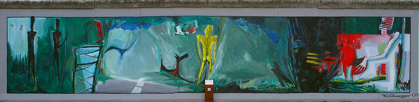 East Side Gallery: Peter Peinzger, Stadtmenschen, 2009 © Stiftung Berliner Mauer, Foto: Günther Schaefer