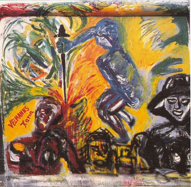 East Side Gallery: Karin Velmanns, Ohne Titel, 1990 © Stiftung Berliner Mauer, Postkarte
